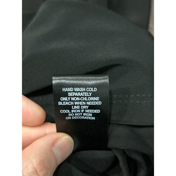 Roz & Ali Black Dress With Rhinestone Pearl Embellished Overlay Sz XL - Picture 8 of 9